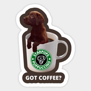 Got Coffee Labrador Puppy Sticker